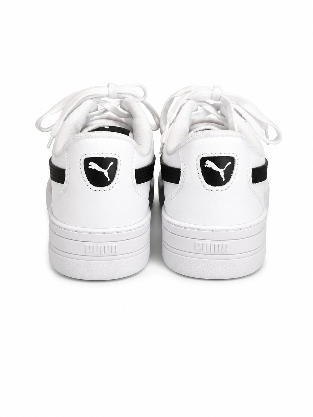 PUMA Sky Platform Sneakers Women's 8.5 White Black Chunky Platform Tennis Shoes - Picture 4 of 12
